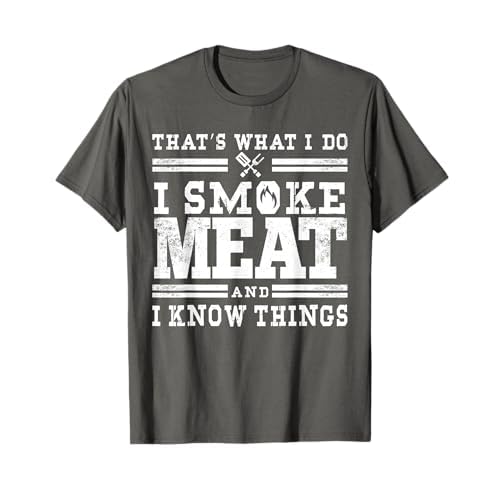 Funny Pitmaster Shirt I Smoke Meat BBQ Smoker Grill Gift T-Shirt