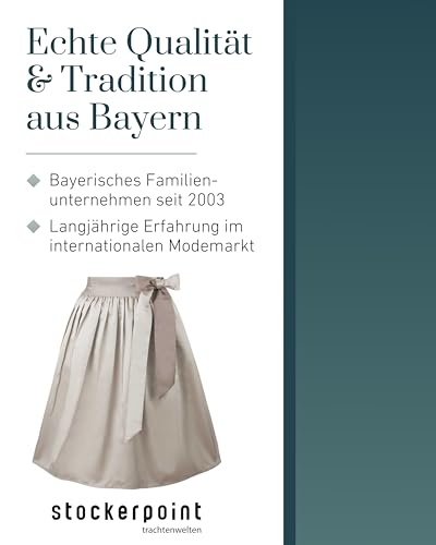 Stockerpoint Damen Dirndlschürze Kristin I Größe 34-56 I 100% hochwertiges Polyester I Traditionelles Design I Bequem & Pflegeleicht I Perfekt für Trachten & Festlichkeiten