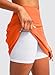 G Gradual Golf Skorts Skirts for Women with 5 Pockets Women's High Waisted Lightweight Athletic Skirt for Tennis Running (Orange, Small)