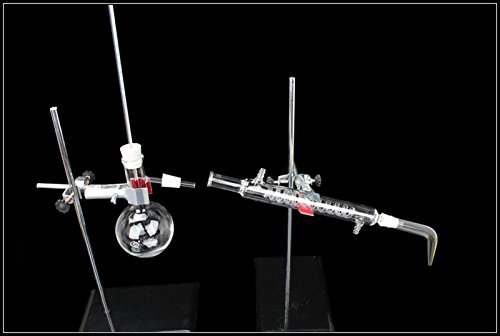 Aparatos de destilación de destilador de laboratorio de cristalería y destilador de agua de la industria científica para hacer aceites esenciales, destilador de alcohol,juego de 23 piezas (250 ml)