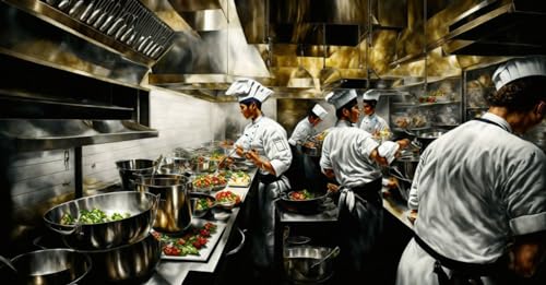Toile murale Brigade De Cuisine Meechi affiche 50 x 70 cm pour habiller un mur vide