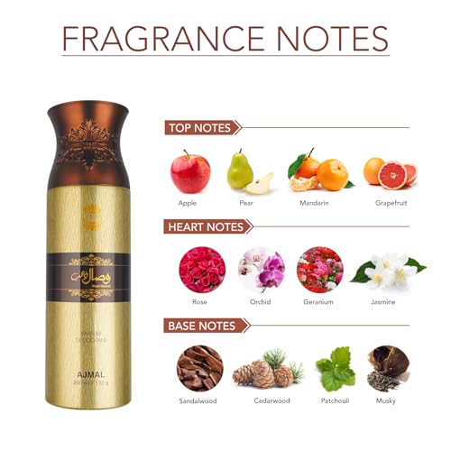 Ajmal Wisal Dhabab Perfume Deodorant 200ml Body Spray Gift For men - Image 2