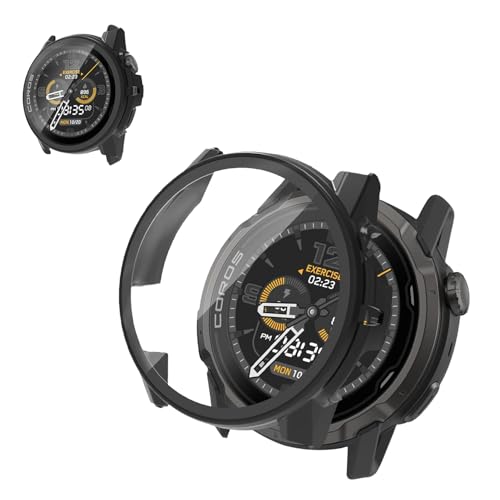 For COROS�i�J���X�jAPEX4 46mm �p �P�[�X �J�o�[ KONXISA COROS�i�J���X�jAPEX4 46mm �J�o�[+�t�B���� ��̌^�iPC�P�[�X+�K���X�t�B�����j�����ߗ� �C�菝�h�~ �Ռ��z�� �����[�d�\ �S�ʕی� ���E�ȒP�i�u���b�N