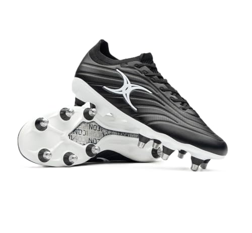 Image of Gilbert Mens Icon Power 8 Adults Soft Ground Rugby Boots Black 8