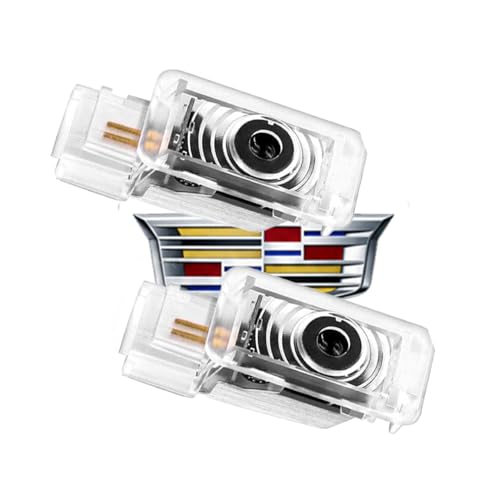 3D Shadow Lights LED Door Logo Projector for SRX CT6 CT5 CT4 XTS ATS XT4 XT5 XT6 Dual Plug Puddle Lights for Cadillac Welcome Courtesy Lights Auto Accesories