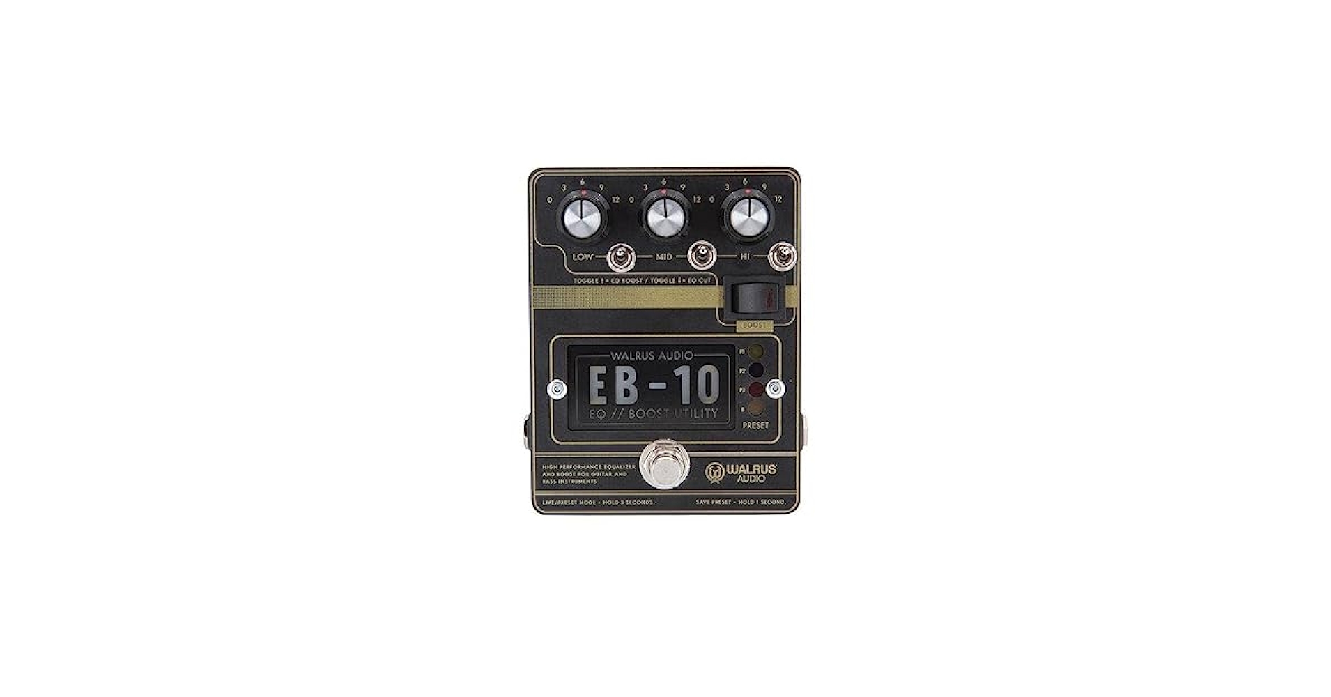 ギター Walrus Audio EB-10 Preamp EQ WAL-EB10#B Walrus Audio EB-10 Preamp/EQ/Boost Pedal - Black | Sweetwater