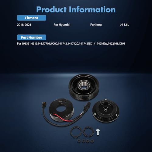 Image of ECCPP AC Compressor Clutch 2018-2021 for Hyundai Kona 1.6L