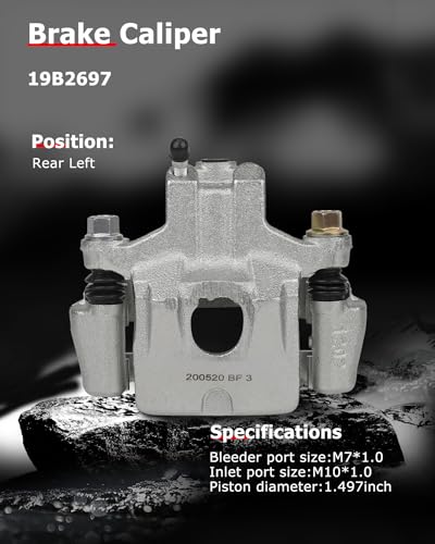 Image of cciyu 19B2697 Rear Left Brake Caliper With Bracket For Toyota For Avalon 2005-2007,For Toyota For Camry 2002-2006,For Toyota For Solara 2004-2008