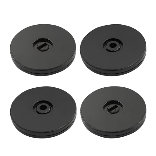 Adyoney 4 Pcs Black 3 inch Acrylic Lazy Susan Rotating Turntable Organizer Bearings - Round Swivel Plate for Spice Rack, Table, Cake, Kitchen Pantry