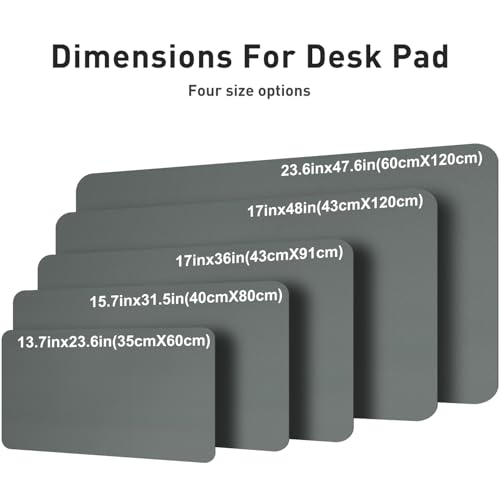 Image of Aothia Faux Leather Desk Mat - Large Mouse Pad, Non-Slip PU Leather Blotter, Waterproof Writing Surface for Office and Home (Jungle Green, 47.2 inch x 23.6 inch)