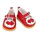 Hellery Scarpe per Bambole da 18 Pollici Accessori per Vestiti per Bambole Accessori per Bowknot Giocattoli Scarpe per Bambole Appena Nate per Il Nuovo Anno - Rosso