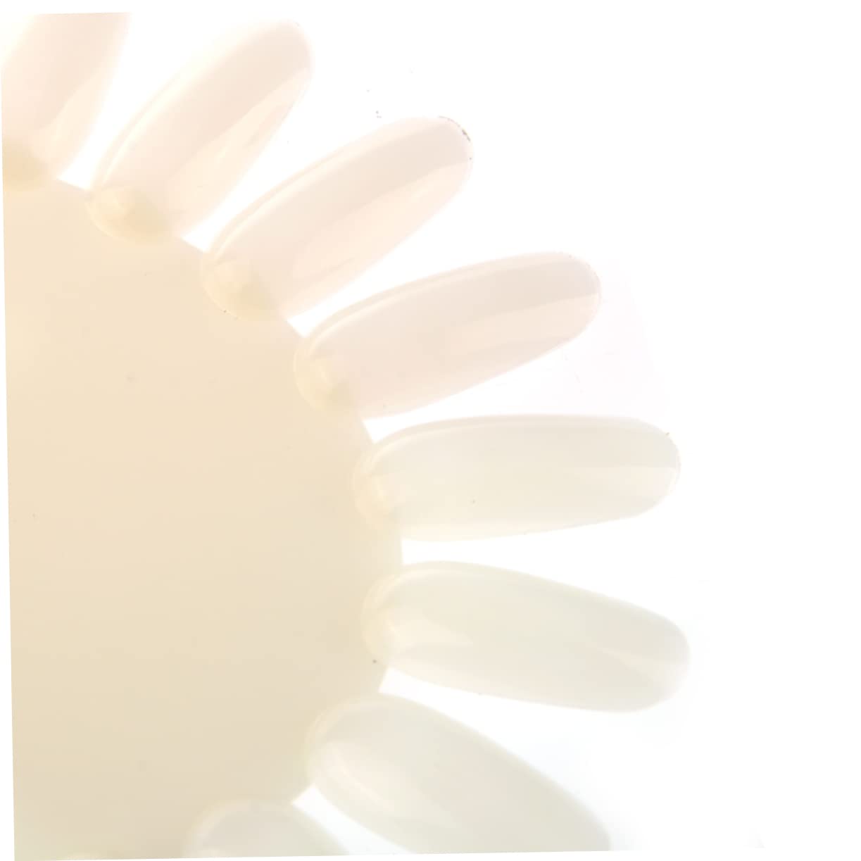 Ipetboom 10Pcs Nail Art Display Wheel Beige Acrylic False Tips for Nail Polish Practice Showcasing Designs Durable Practice Boards for Salon Use and Nail Art