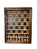 Vertical Chess Board - Wall Mounted Handmade Wooden Functional Chess Set