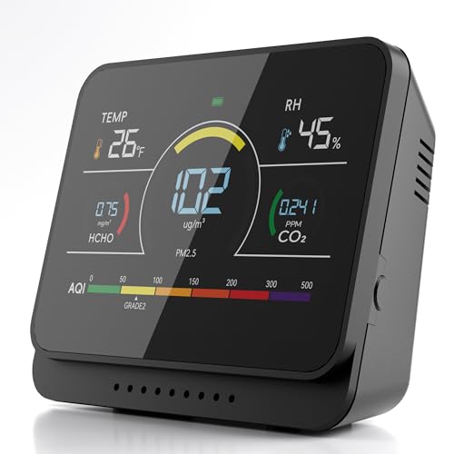 PinoTec 13 in 1 Indoor Air Quality Monitor Portable PM1|PM2.5|PM10|CO2|Formaldehyde|Temp|Humidity