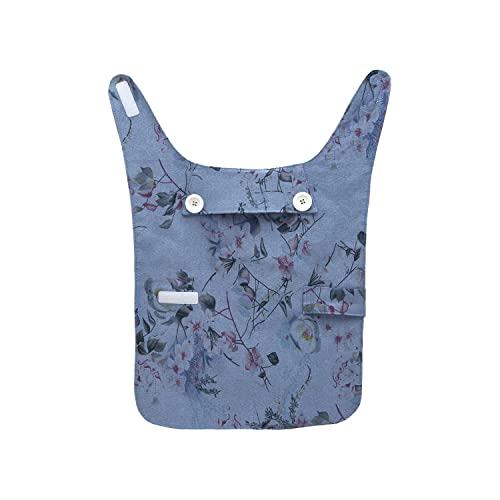Image of Lulala Soft Dog Sweater Year-Round Sweater for Dogs Dog Soft Warm Polar Fleece Vest Knit Fleece Pet Jacke Fleece Lining Light Weight Velcro Closure-Opening Flower Print (Color: Blue, Size: Small)