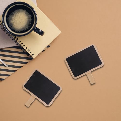 Mini letreros de pizarra con clips de madera para tiendas y oficinas 6