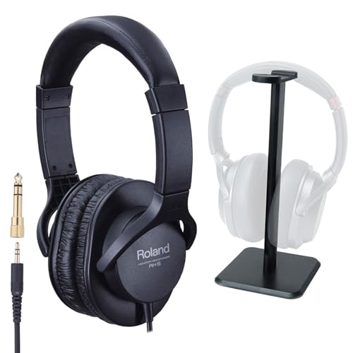 Roland RH-5 geschlossener Stereo-Kopfhörer mit keepdrum Tisch-Stativ