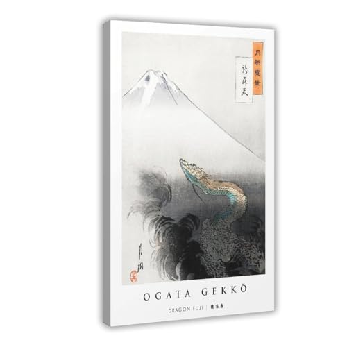 Toile Gekko Dragon Fuji Ogata 50x75 cm pour décoration de chambre