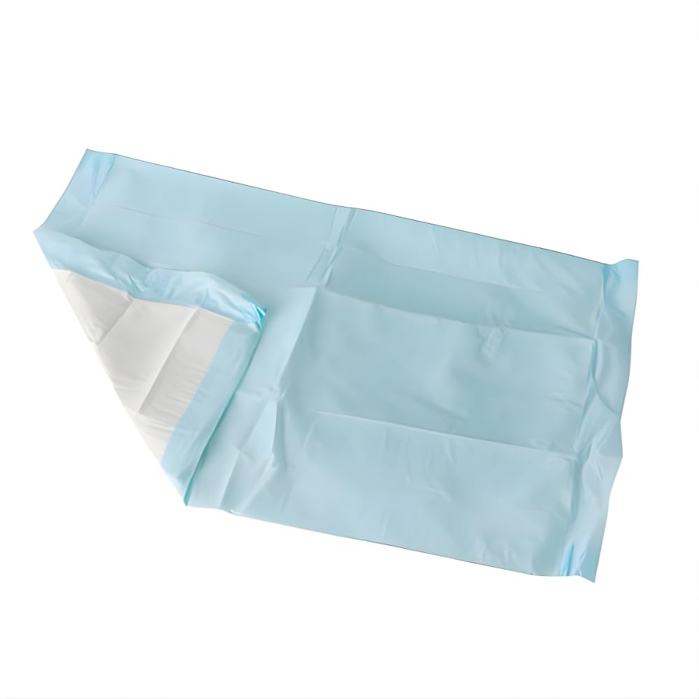 100x MEDI-INN Krankenunterlagen 60x90 cm, 6-lagige Bettschutzunterlagen mit 1050 ml Saugvolumen, Inkontinenzunterlagen Einweg, flüssigkeitsdicht, rutschhemmend, blau