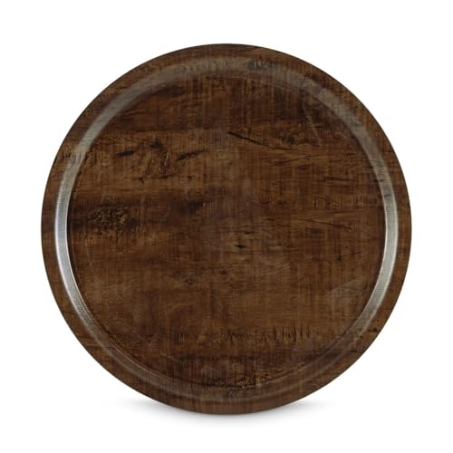 Image of Freelance Nature Kraft Serving Tray Chestnut, 43 cm, Round-Nonslip Surface, Break-Resistant, Decorative Anti Skid Kitchen & Dining /CoffeeTable Trays for Breakfast /Food /TeaBrown-Made in Europe