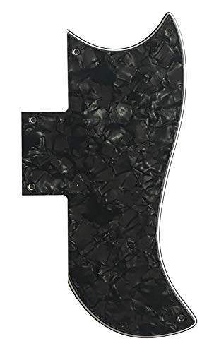 Para Gibson SG 61 Reedición Custom Guitar Pickguard Scratch Plate (4 capas Black Pearl)