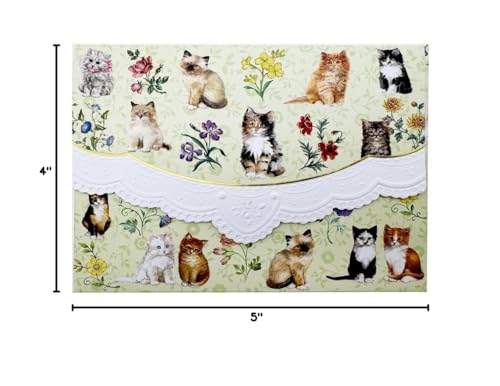 Image of Poster Foundry Cat Stationery Set By Carol Wilson Cute Stationary Kitten Themed Gifts Notecards with Envelope Penpal Supplies Letter Note Cards NCP2371