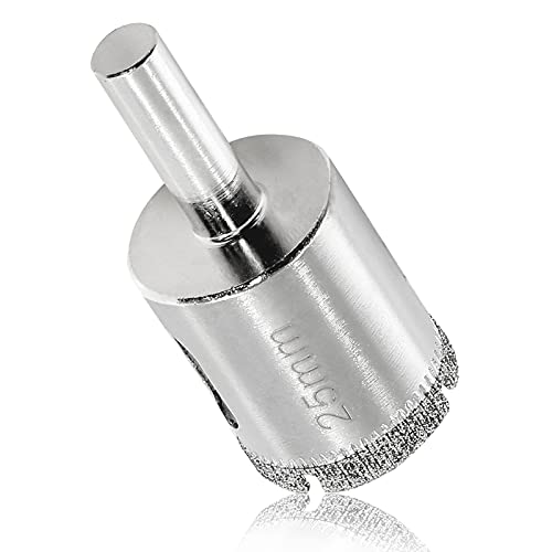 Image of Luomorgo 25mm /1 inch Diamond Hole Saw Diamond Drill Bits, 2Pcs | 1.1 inch Cutting Depth, For Glass Ceramic Marble, For Porcelain Tile Granite, For Quartz Gemstone