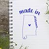 Large Made with Love in Alabama Rubber Stamp - 1-5/8 Size | Crafters & Makers | Made in Alabama Stamp | Made in AL Stamp | Ideal for Personalizing Gifts & Crafts | Crafting Tool, Stamp for Tags #2