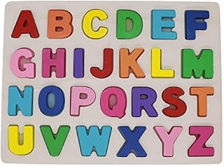 KanCai Wooden Alphabet Puzzle ABC Letters Peg Board Montessori Jigsaw Blocks Early Learning Educational Toy Kid Toddler Boys Girls