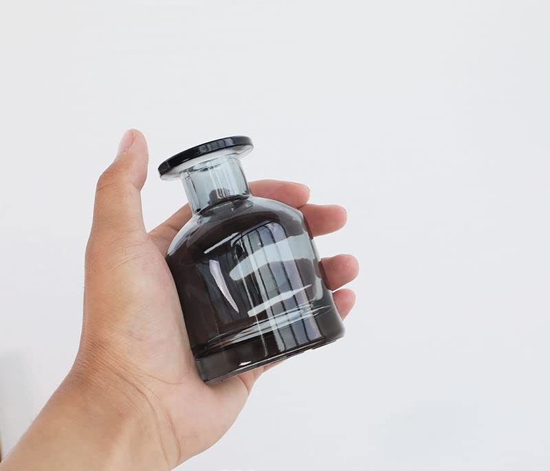 1Pcs Glass Aromatherapy Diffuser Bottle Fragrance Accessories for DIY Replacement Diffuser Sticks Essential Oils Crafts Decor (Blue)