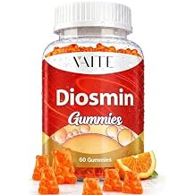 VAITE Diosmin 1000mg - Vein Support Supplements for Varicose Veins - Leg Health Supplement Formula Venous Optimizer, Citrus Bioflavonoids, Helps to Circulation for Legs, Chews Gummy, 60 Vegan Gummies