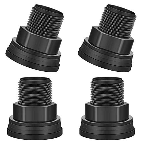 4 Pack Pvc Bulkhead For Rain Barrels 3/4" Male 1/2" Female, Winspeed Double Threaded Bulkhead Water Tank Connector With Thick Silicone Seal Water Tank Pvc Connector Adapter For Pools, Aquariums, Tub #TOP29