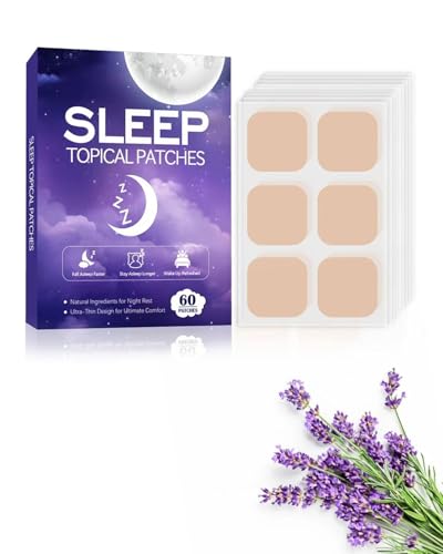 GRETY 60 Parches para el Sueño, Parches para el Sueño Profundo para Adultos, Parches Naturales con Lavanda para Promover el Sueño, Mejorar la Calidad del Sueño