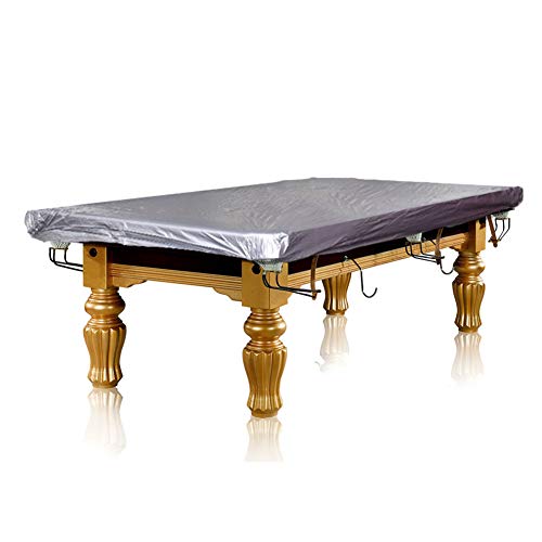 Preisvergleich Produktbild QIANGDA Billardtisch-Abdeckungen Billard-Cover Schutzhaube Verdicken Sie Oxford-Stoff Staubschutzhaube Wasserdicht, 4 Größen (Farbe : Silber, größe : 316 x 216cm)