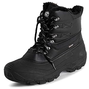 Polar Uomo Impermeabile Suola Battistrada Profondo Pelliccia Ecologica Foderato Inverno Durevole Neve Stivales