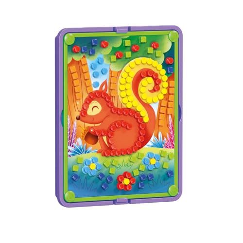 Quercetti Mosaic Pin Bosco, 300 Chiodini Colorati Per Bambini 5+, Giochi Montessori Crea Mosaici Con Illustrazioni, Regalo Bambina 5 Anni, Giochi Da Tavolo Bambini, Giochi Educativi 5 Anni - 3