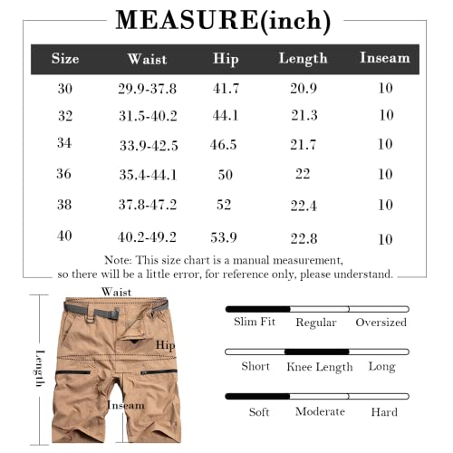 Msmsse Men's Outdoor Cargo Shorts Quick Dry Workout Hiking Tactical Shorts For Men Dark Grey Us 40 #TOP6