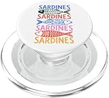 Coloridas Sardinas Pescado Pop Art PopSockets PopGrip para MagSafe