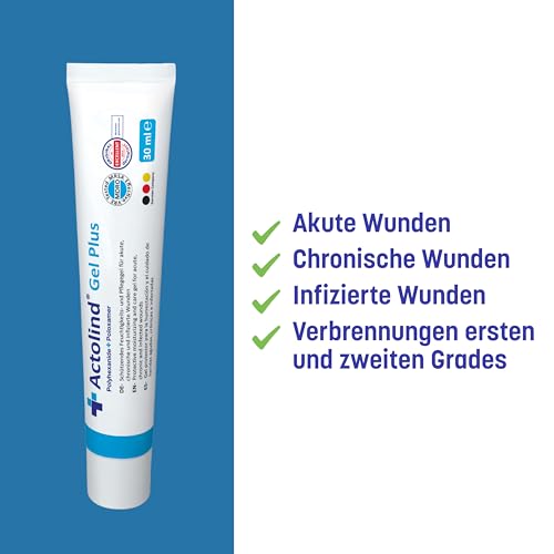 Actolind Gel Plus 30 ml – antiseptisches Wundgel für die häusliche Wundpflege | Medizinprodukt CE III | PZN 17586984