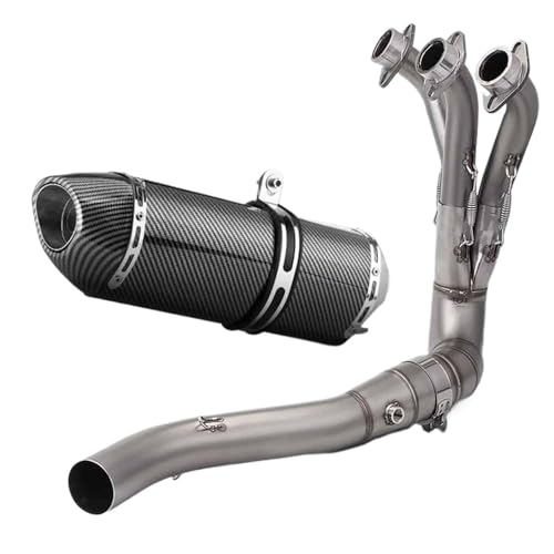 Ligne échappement acier inoxydable moto Yamaha MT09 collecteur avant bas avec port O2