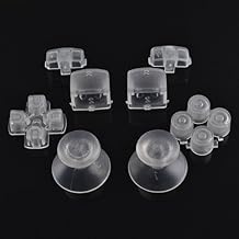 Juego de Palos y Botones para Mando de PS3®, Color Blanco Transparente