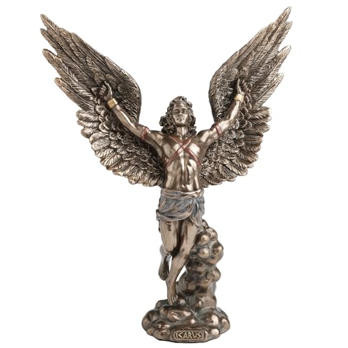 Estatua de Icarus en resina con acabado bronce miniatura 1