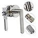 POPETPOP Interior Passage Door Handle Privacy Door Handle Replacement for Home Office Bedroom Closet Secure Lever Lock Mechanism with Installation Tools Brushed