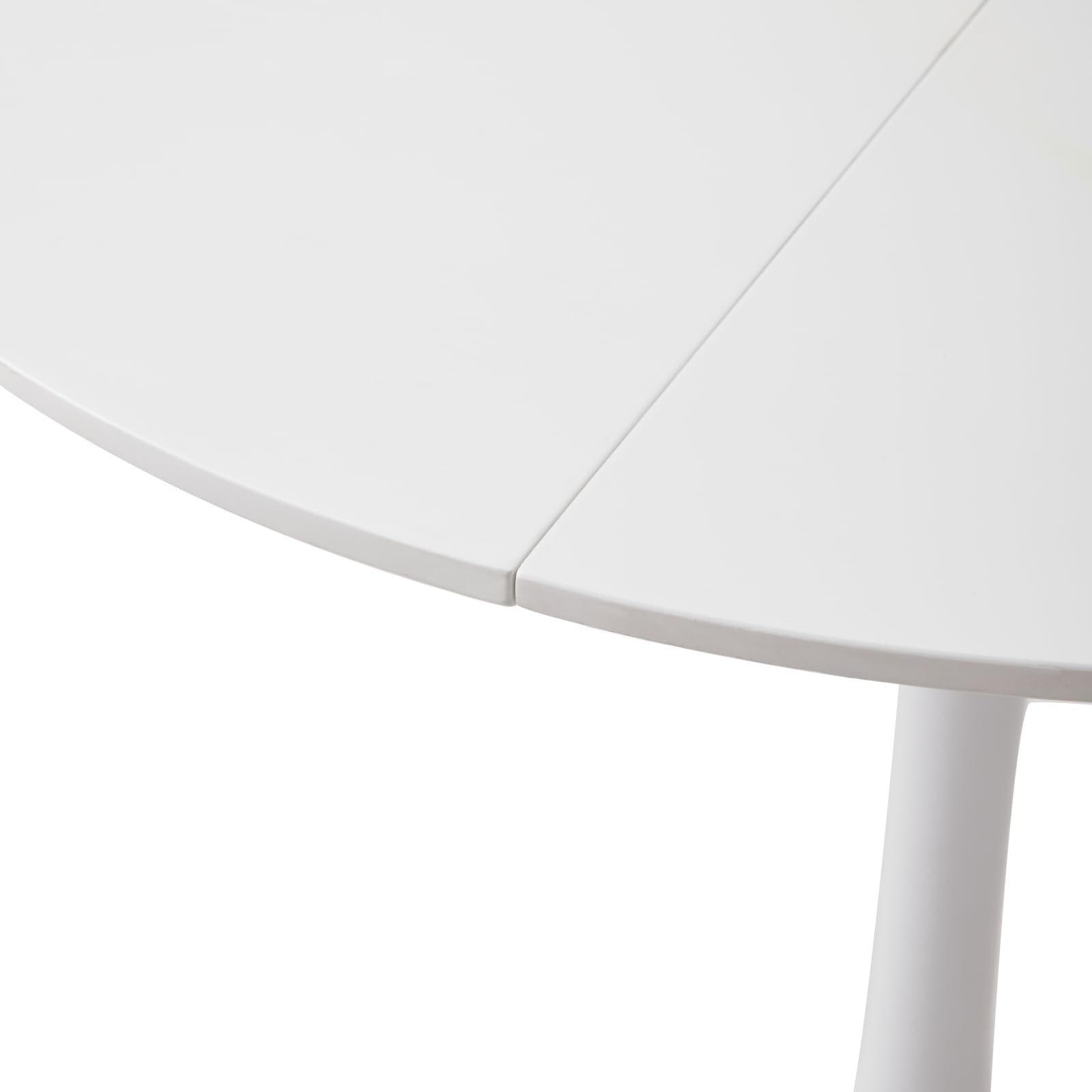 Table à Manger Ronde Moderne, Table à Manger Décontractée Ronde de 80 cm, Adaptée pour 2 à 4 Personnes, Très Adaptée au Salon, Salle à Manger, Cuisine, Café - Blanc
