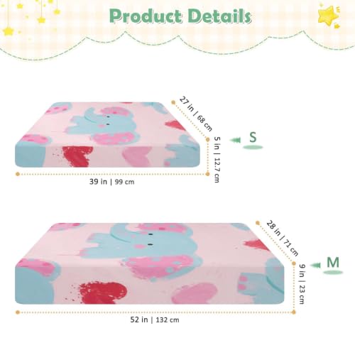 Literie imperméable bébé éléphant bleu pour lit de 132x71 cm