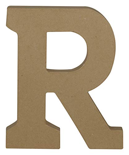Clairefontaine ES Décopatch AC869C - Soporte de papel marrón maché 16,5 x 2,5 x 20 cm, Letra mayúscula R