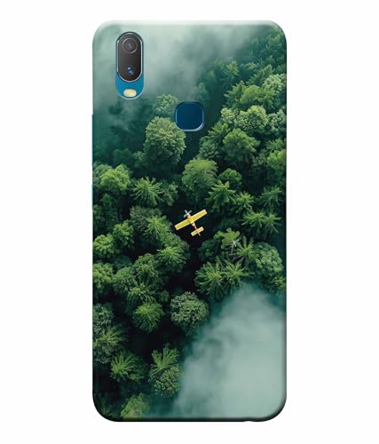 Image of Aeroplane Travel World Printed Hard Back Case Cover & Compatible for Vivo Y11 (Multicolor) - D1805