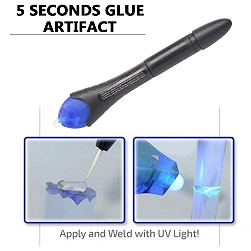 Preisvergleich Produktbild 1 stück Klebestift Bohrer Kleber Reparatur UV-Licht Kleber Flüssigkunststoff Schweißwerkzeug Stift Quick Dry 5 Sekunden Fix Bürobedarf (Farbe: schwarz)