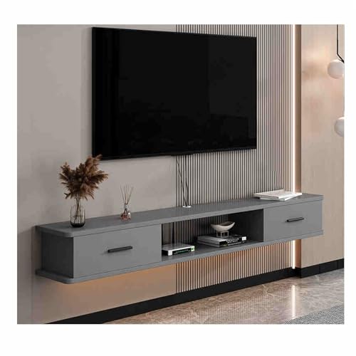 �t���[�e�B���OTV�X�^���h - ���r���O���[���ƐQ���p�̕Ǌ|���G���^�[�e�C�����g�Z���^�[ �O���[�d�グ�B140cm/55.1�C���`�B���_���ȃz�[���f�R���[�V�����̂��߂̖��^���I�[�v�����[�B