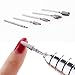 Makartt Nail Drill Bits Set 5PCS Silver Tungsten Carbide Nail Drill Bits Remove Gel Polish Poly Nail Gel Dip Powder Cuticle Drill Bit Professional Bits Tools Nail File Drill Bit Manicure B-20